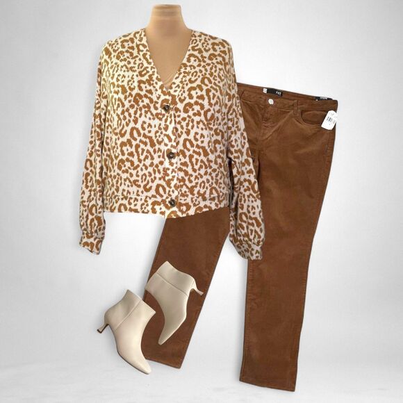 A.N.A. A New Approach Brown-Beige Drop Shoulder Cardigan Sweater, NWT! Size XXL - Picture 8 of 8